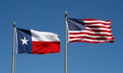 USA Texas flags